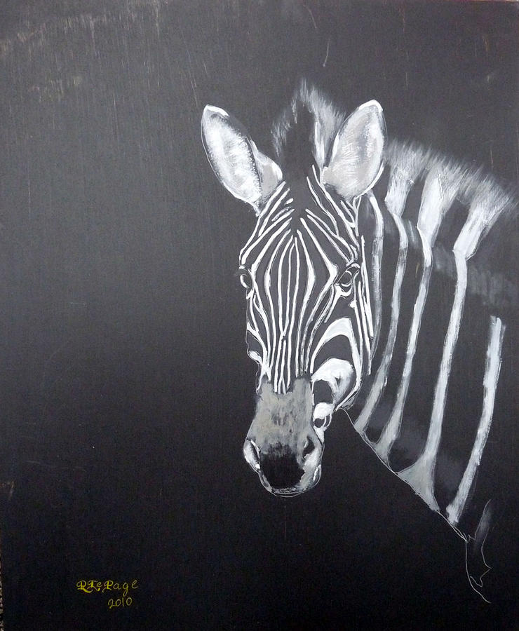 Zebra Painting by Richard Le Page