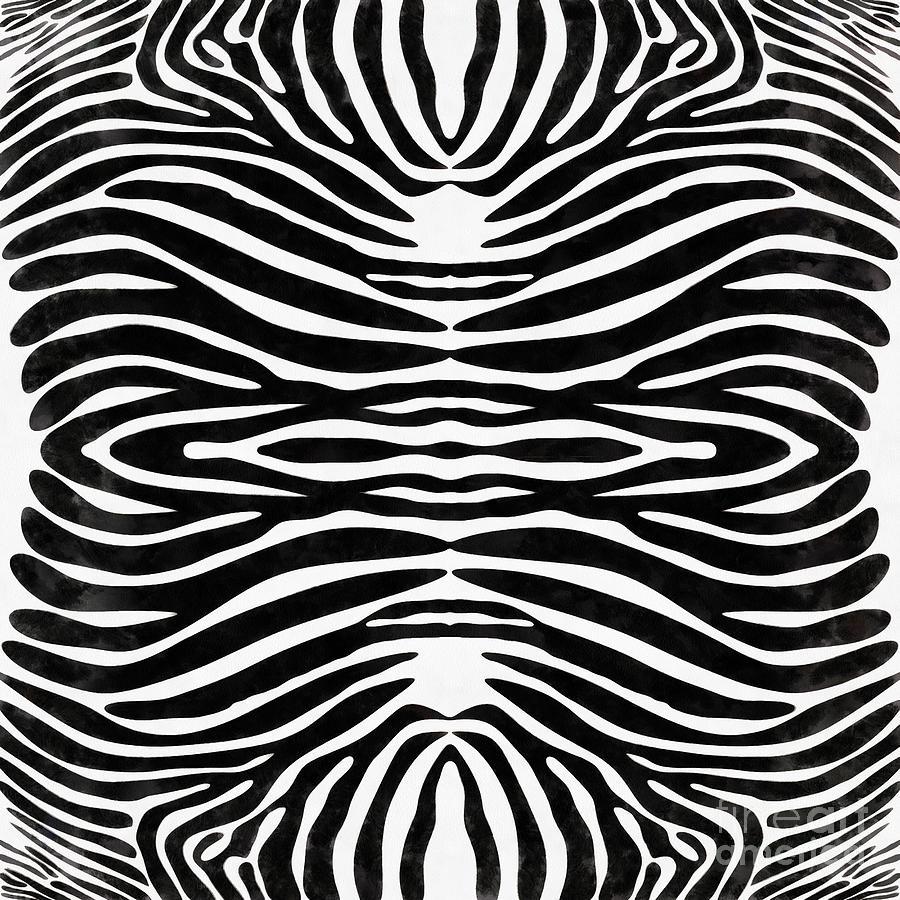Jungle Painting - Zebra Skin Animal Print by Edward Fielding