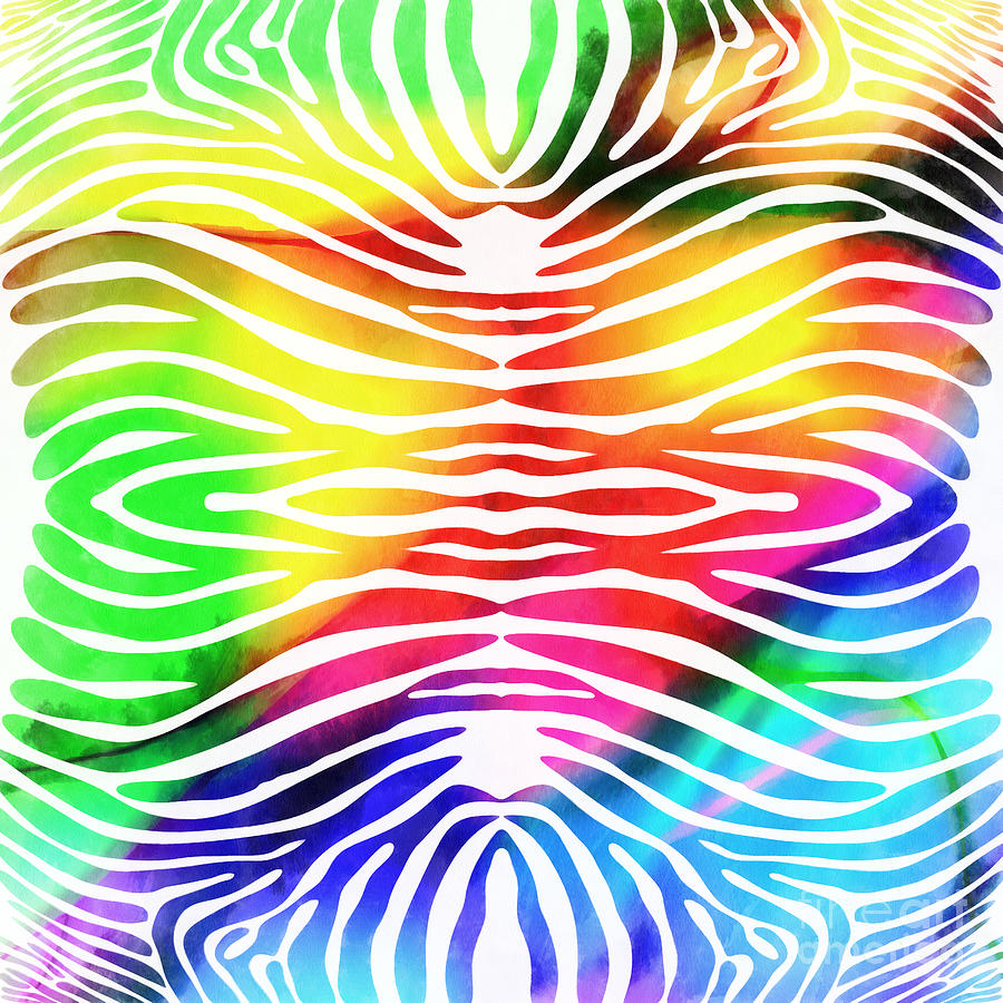 Zebra Skin Colorful Pattern Photograph by Edward Fielding