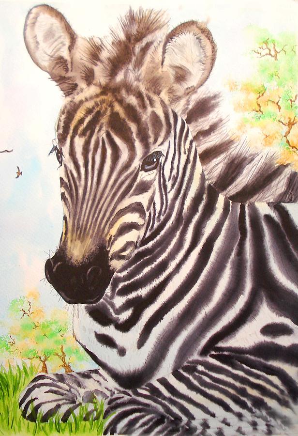 Zebra Painting by Sonya Catania