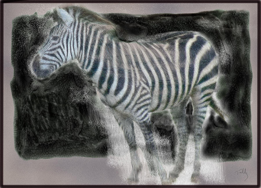 Zebra Painting by Thomas Tribby