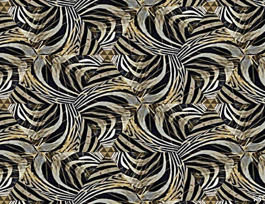 Zebra VII Digital Art by Maria Watt