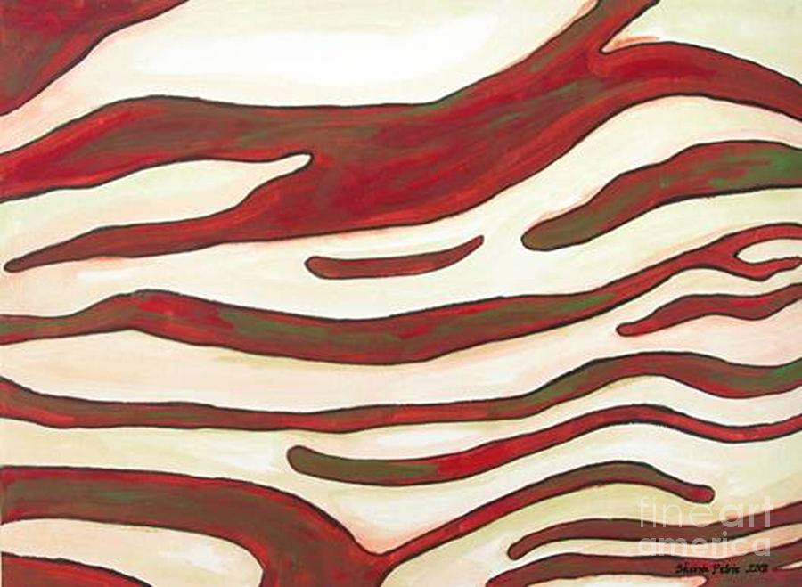 Zebra Zone - Color on White Painting by Sheron Petrie