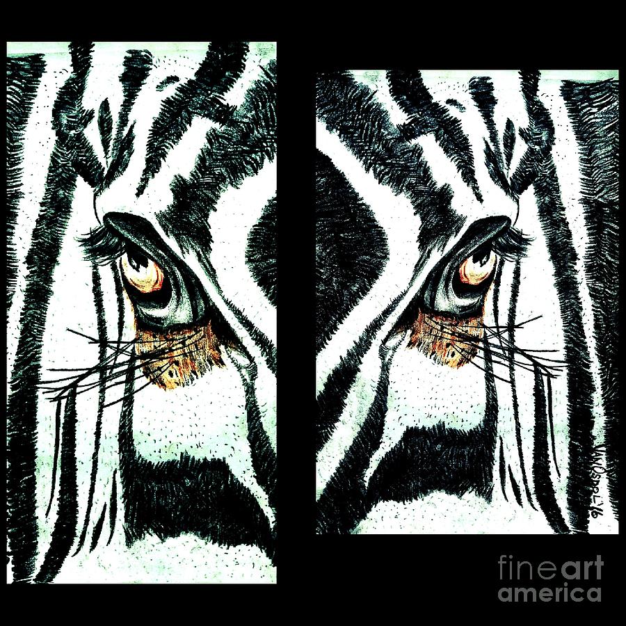 Zebra Digital Art - Zebras Eye - Studio Abstract by Scott D Van Osdol Zebra Digital Art - Zebras Eye - Studio Abstract by Scott D Van Osdol