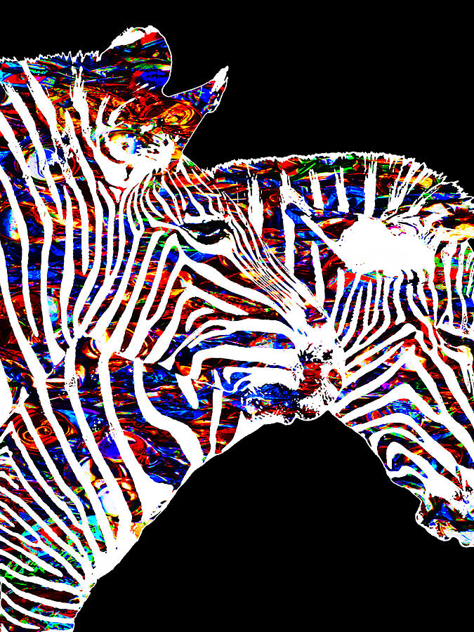 Zebras Painting by Tony Rubino