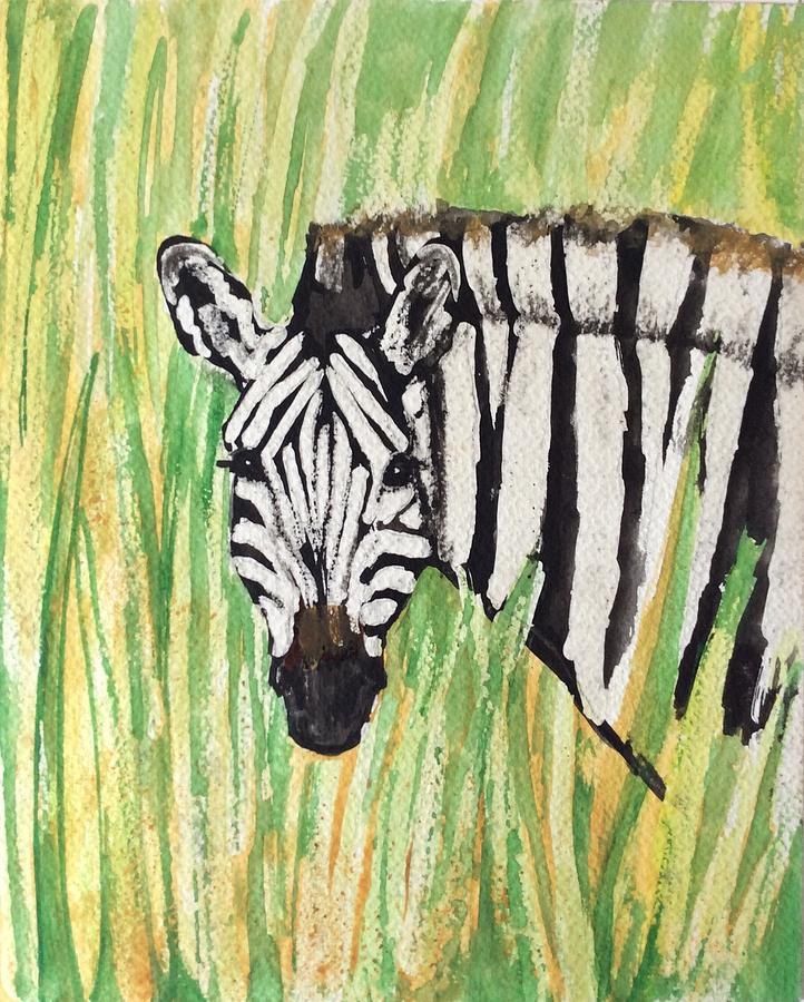 Zebra Painting - Zeeb  by Elizabeth Mundaden
