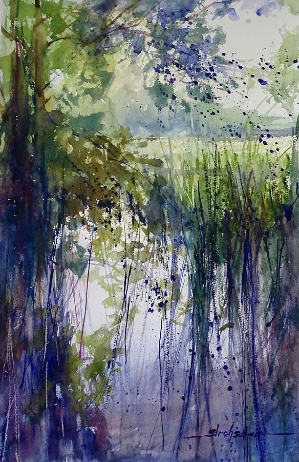 Zeeland Wetlands July 2017 Painting by Sandra Strohschein