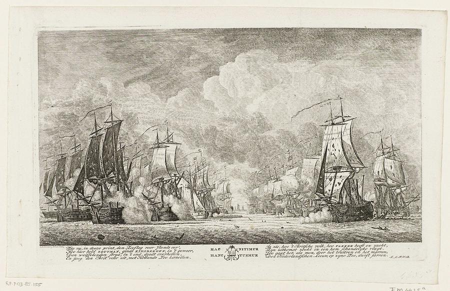 Zeeslag Bij Doggersbank, 1781, Carel Frederik Bendorp I, 1781-1782 Painting
