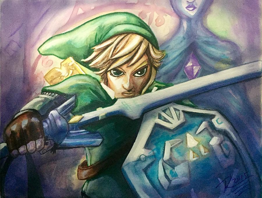 Zelda s hero Painting by Rene Lopez - Fine Art America