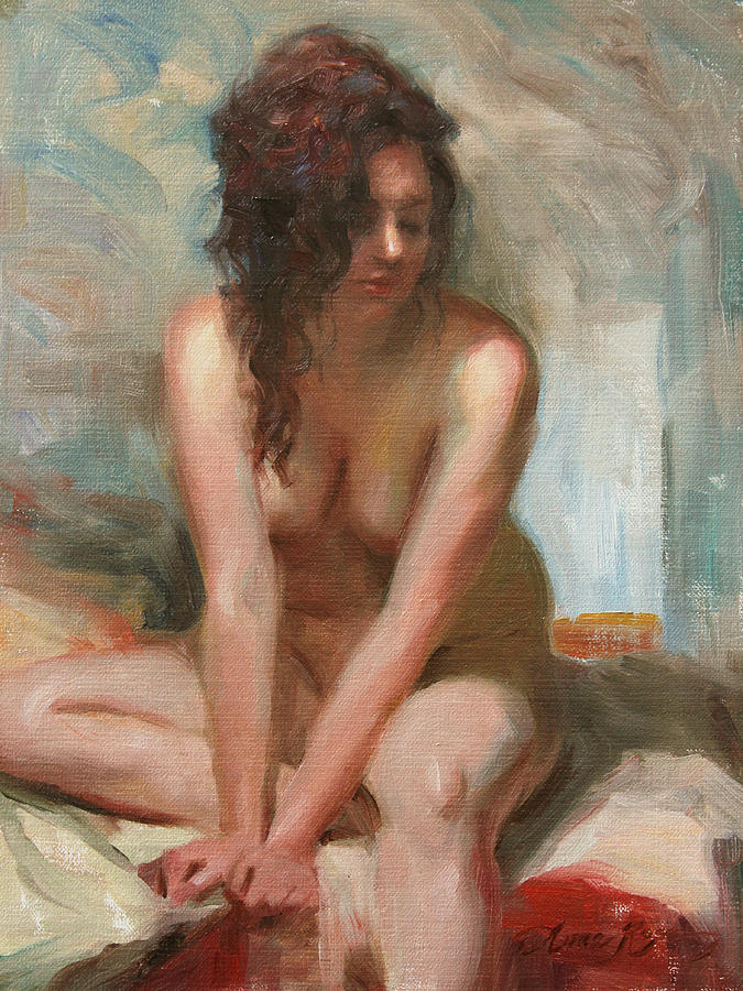 Nude Painting - Zelda Seated by Anna Rose Bain