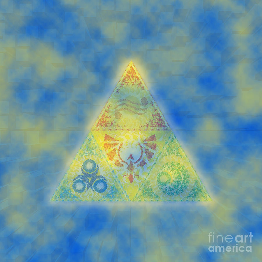 Zelda Digital Art - Zelda Triangle Triforce by Asep Dinata