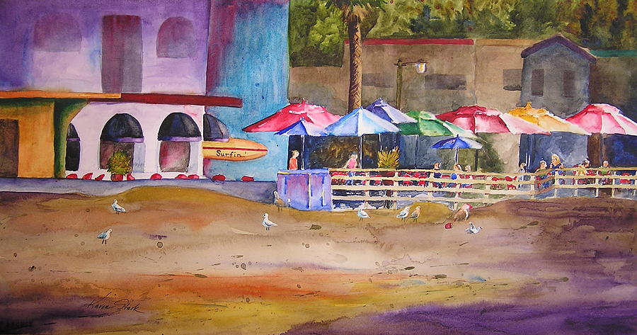 Umbrella Painting - Zeldas Umbrellas by Karen Stark