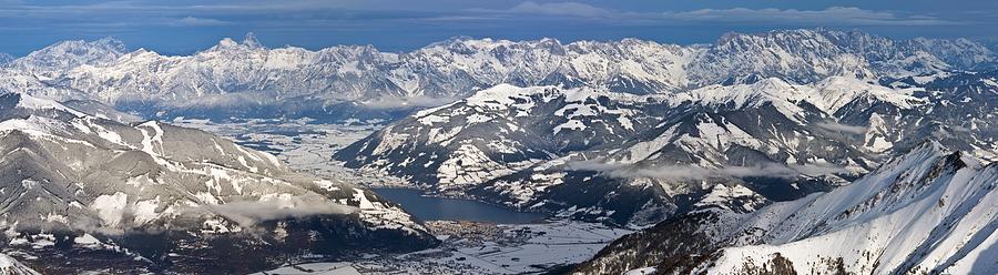 Mountain Photograph - Zell am See from Kitzsteinhorn summit by Uta Philipp