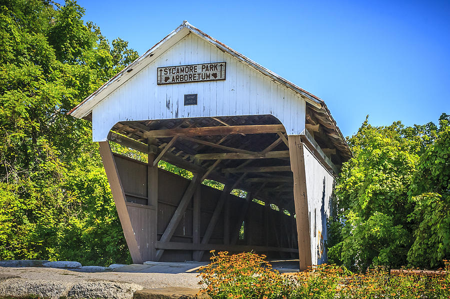 Transportation Photograph - Zeller-Smith Covered Bridge by Jack R Perry