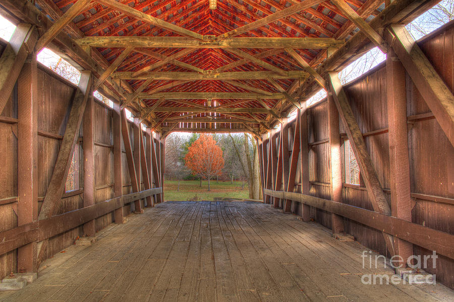 Sycamore Park Covered Bridge Photograph by Sharon McConnell