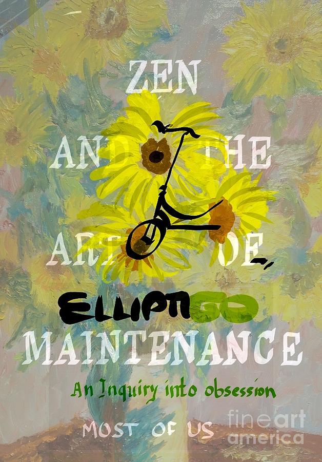 Zen and the art of elliptigo maintainence, a parody Painting by Francois Lamothe