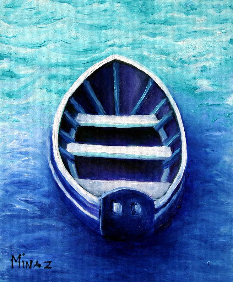 Zen Boat Painting by Minaz Jantz