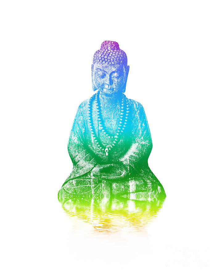 Zen colorful Buddha Photograph by Delphimages Photo Creations