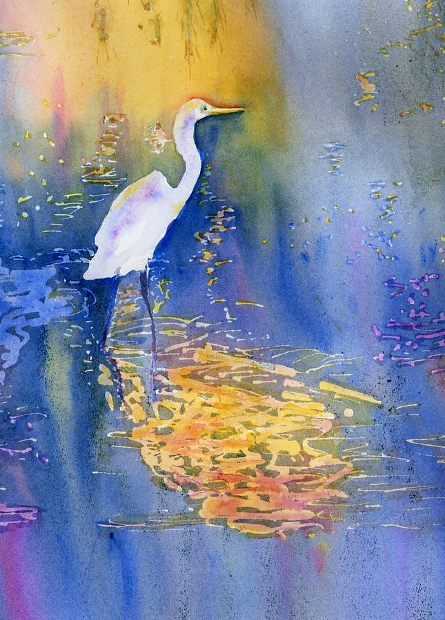 Zen Crane Painting by Elise Ritter
