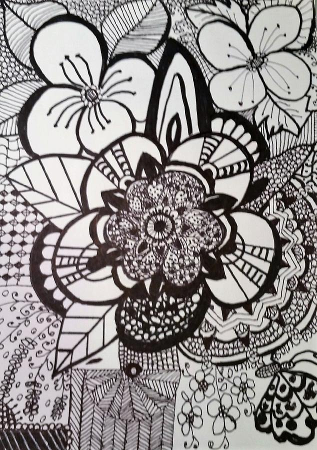 Zen Flower 2 Drawing by Margo Washburn - Fine Art America