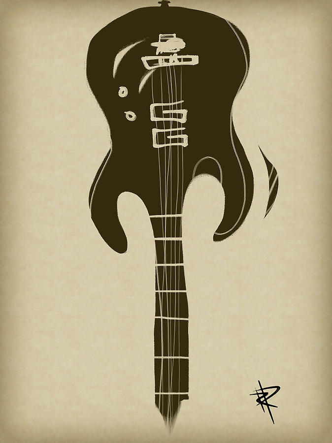 Zen Guitar Digital Art by Russell Pierce