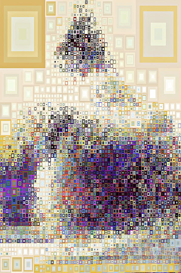 Yellow Abstract Digital Art - Zen Master Geometric Abstract by Georgiana Romanovna