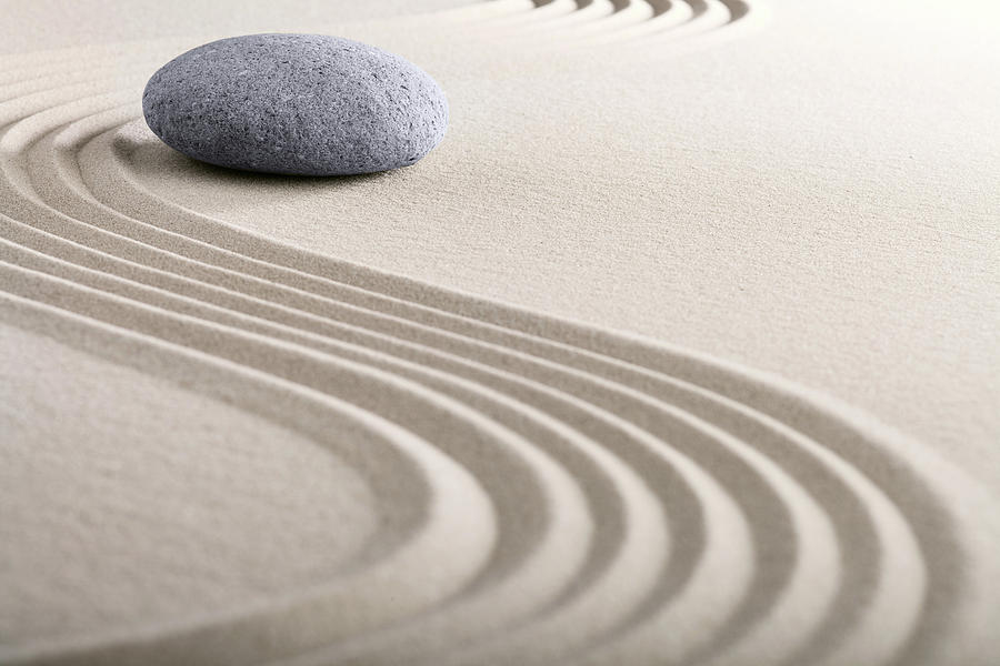 Zen Sand Stone Garden - Harmony Photograph by Dirk Ercken