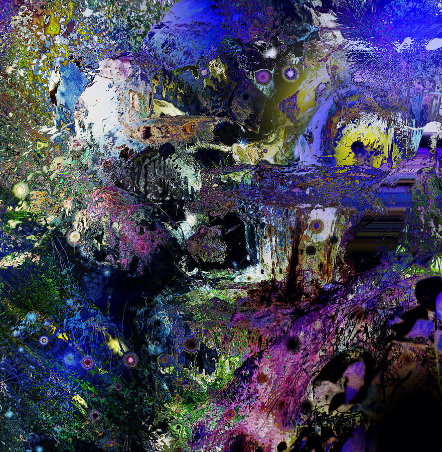 Zen Waterfall Abstract Digital Art by Theresa Campbell