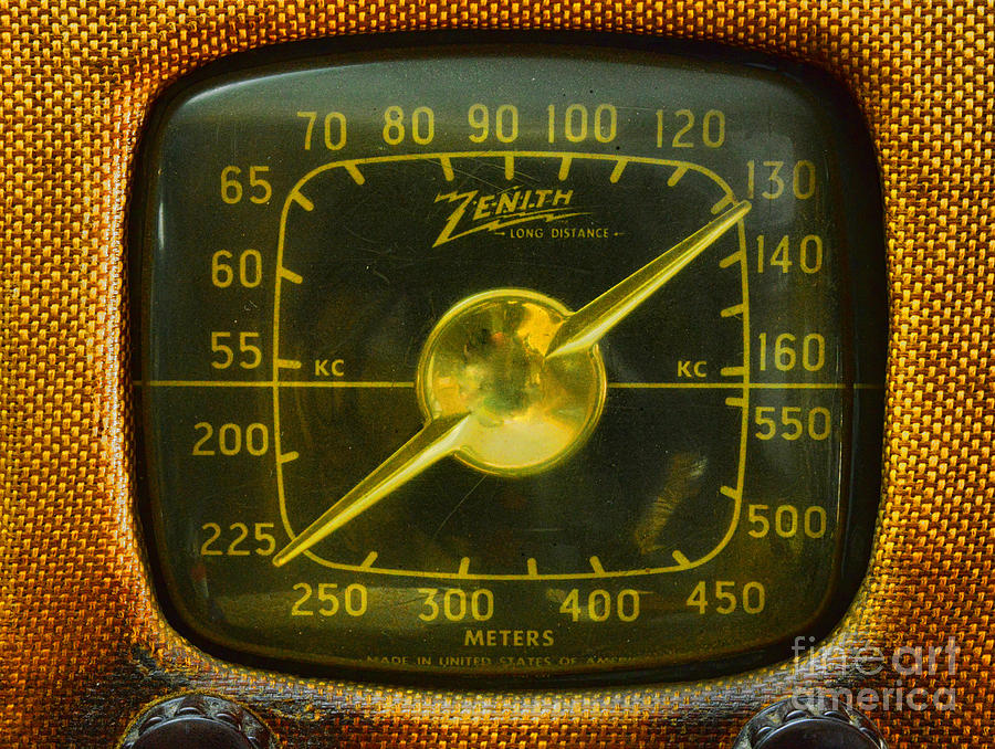 Vintage Photograph - Zenith Radio Dial by Paul Ward