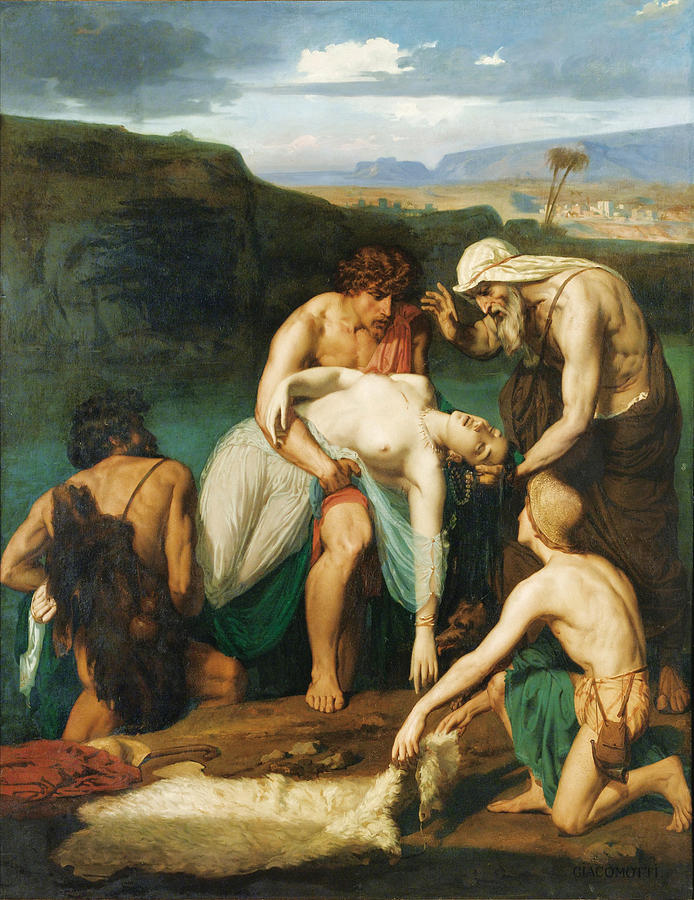 Zenobia Found by the Shepherds on the Banks of the Araxes Painting by Felix-Henri Giacomotti