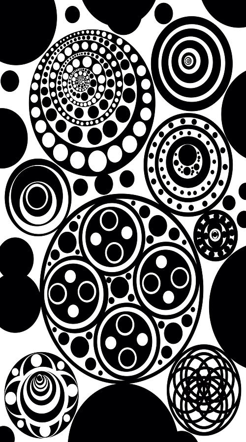 Zentangle Circle Design Digital Art by Alicia Counter - Pixels