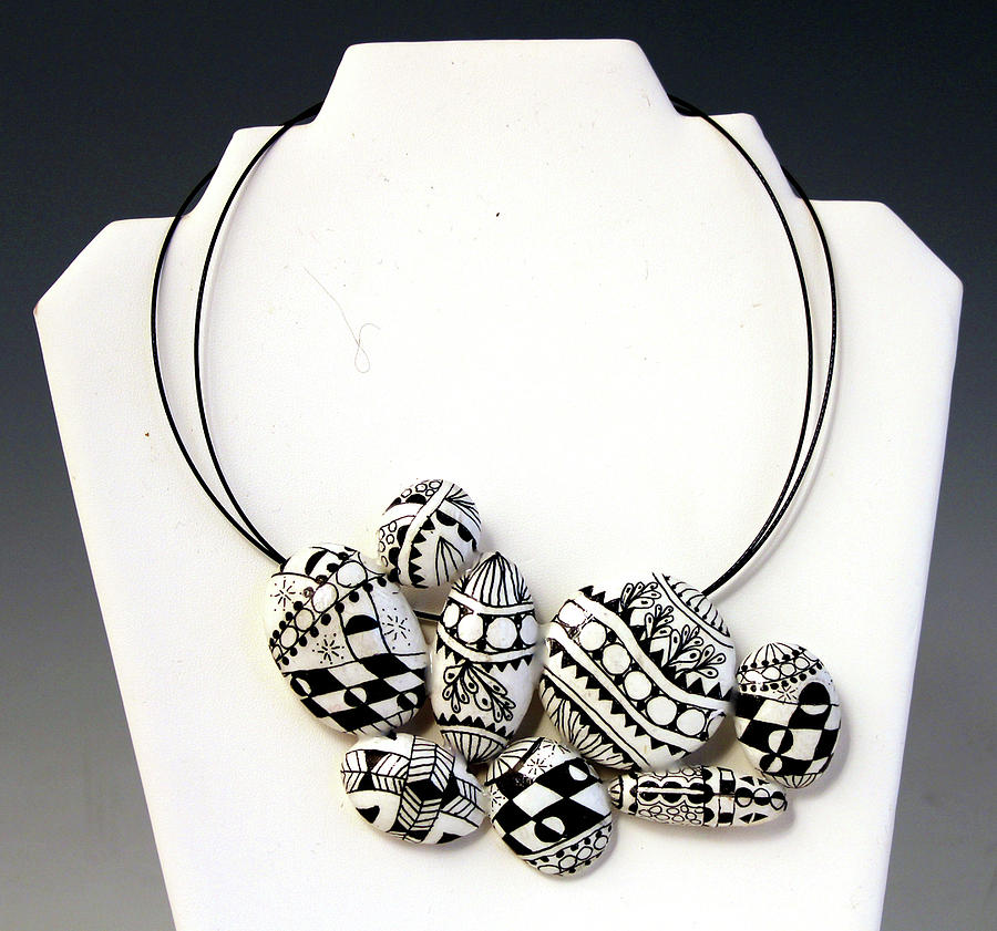 Zentangle Neck Peice Jewelry by Alene Sirott-Cope