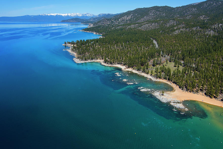 Zephyr Cove To Cave Rock Aerial Photograph