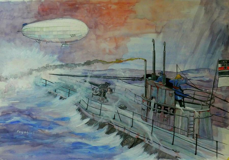 Zeppelin Z59 Painting by Ray Agius