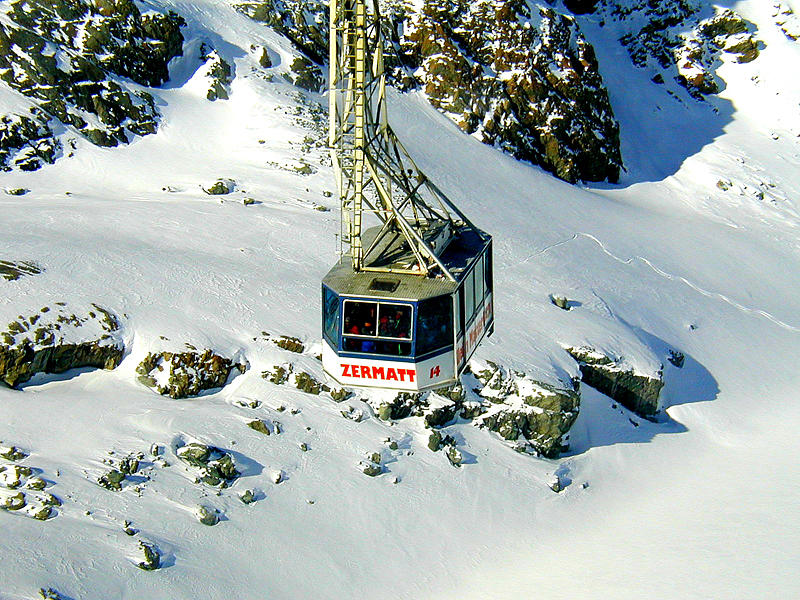 Zermatt Cable Car Photograph by Pat Moore