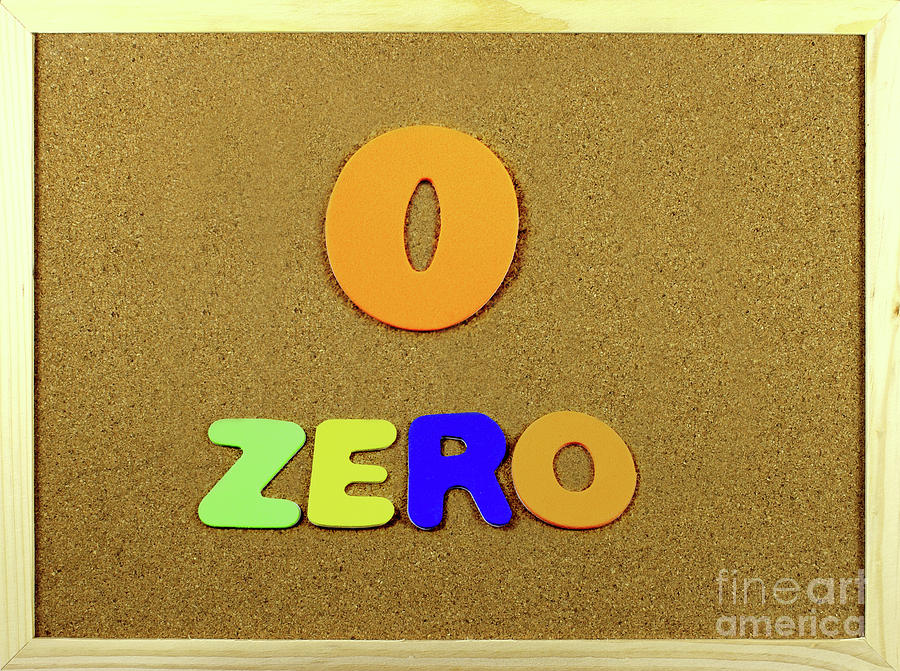 Zero word on a corkboard Photograph by Daniel Ghioldi - Fine Art America