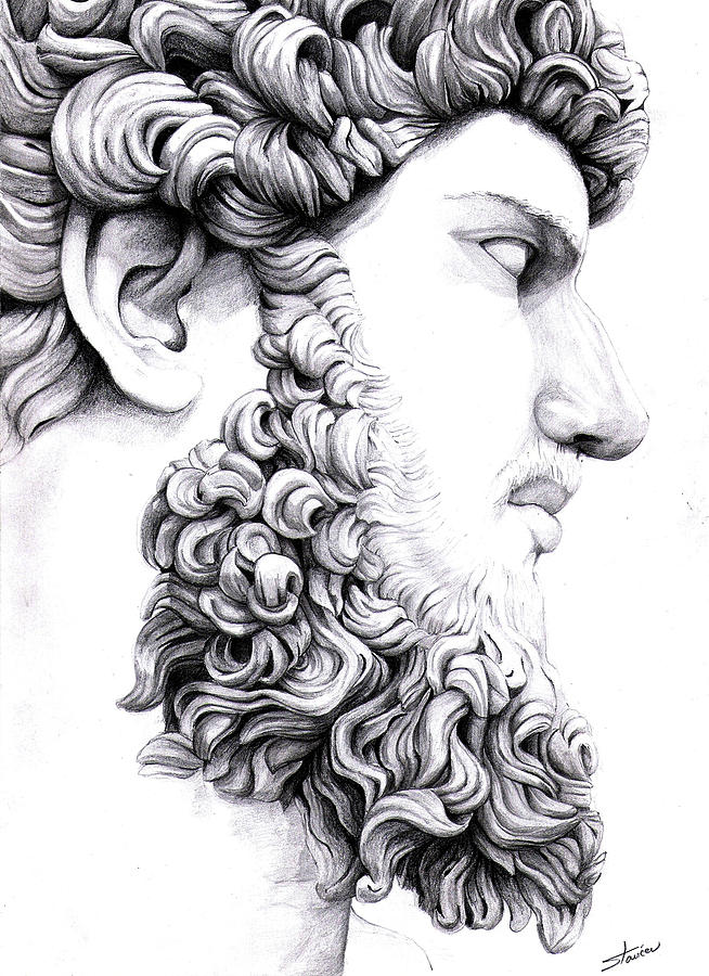 Zeus Drawing by Dimitar Stancev