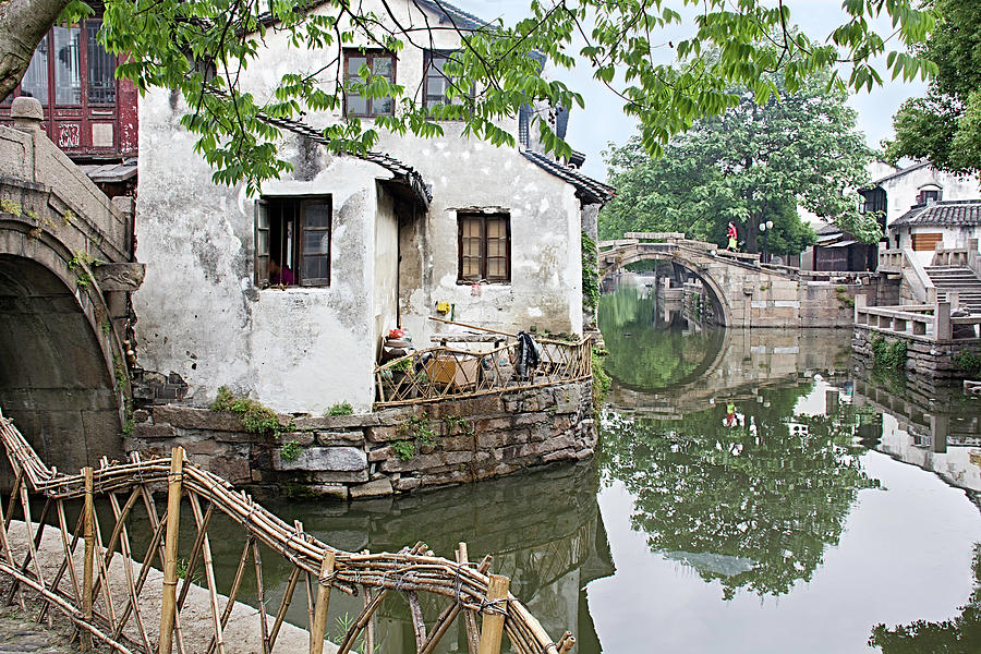 China Photograph - Zhouzhuang - A Watertown by Marla Craven