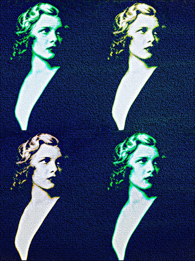 Ziegfeld Follies Girl - Drucilla Strain - Blue Digital Art by Ian Gledhill