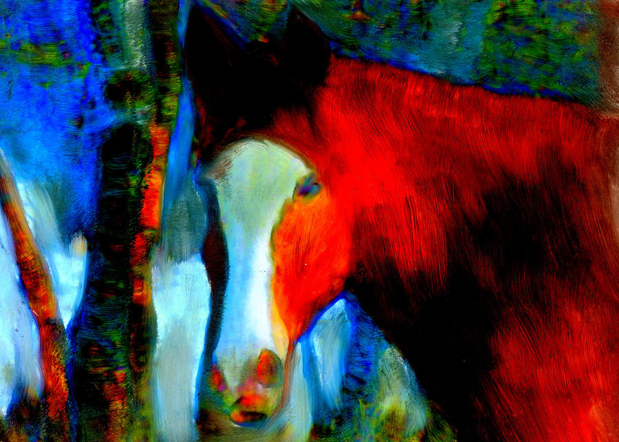 Ziggy The Horse Painting by FeatherStone Studio Julie A Miller