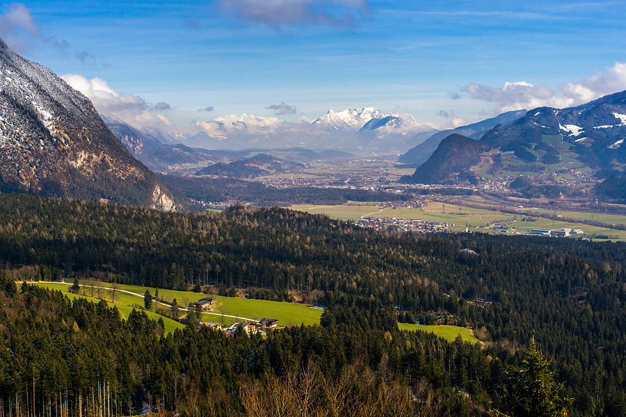Winter Photograph - Zillertal Panoramic View by Pati Photography