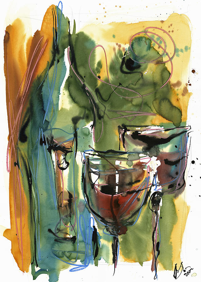 Wine Painting - Zin-FinDel by Robert Joyner