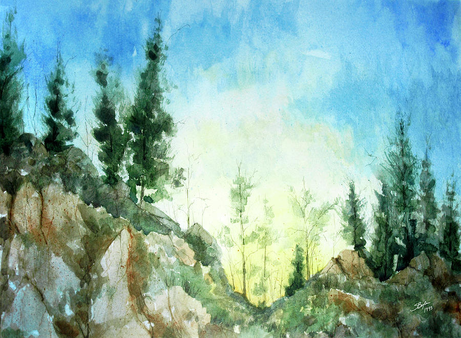 Zion National Park Painting - Zion - Original by Stephen Boyle