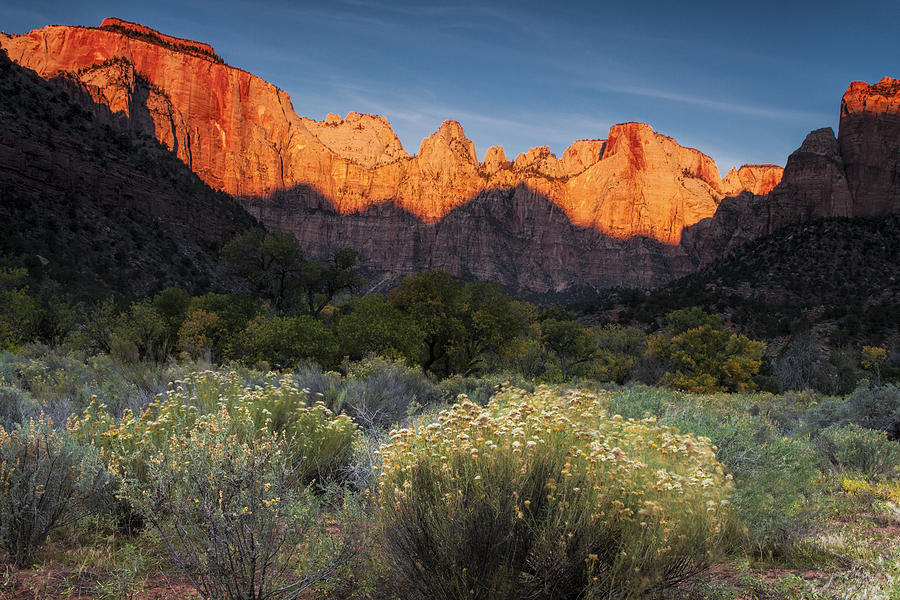 Zion National Park Photograph - Zion at Dawn by Andrew Soundarajan