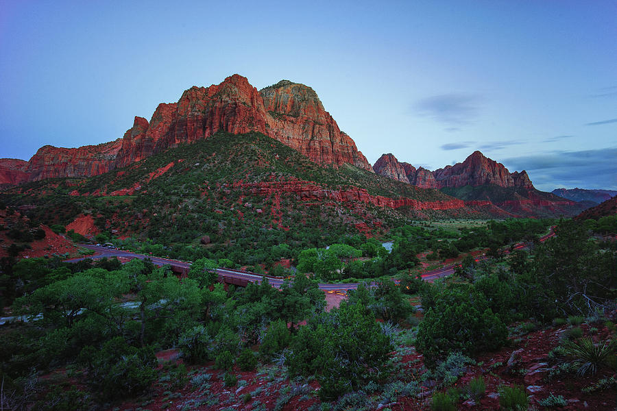 Zion Blue Photograph by Ryan Moyer