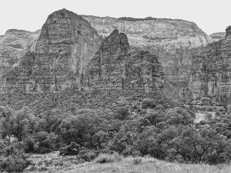 Zion Canyon Monochrome Photograph by Dan Miller