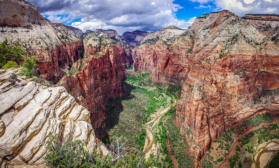 Zion National Park Photograph - Zion Canyon from Angels Landing Panoramic by Scott McGuire
