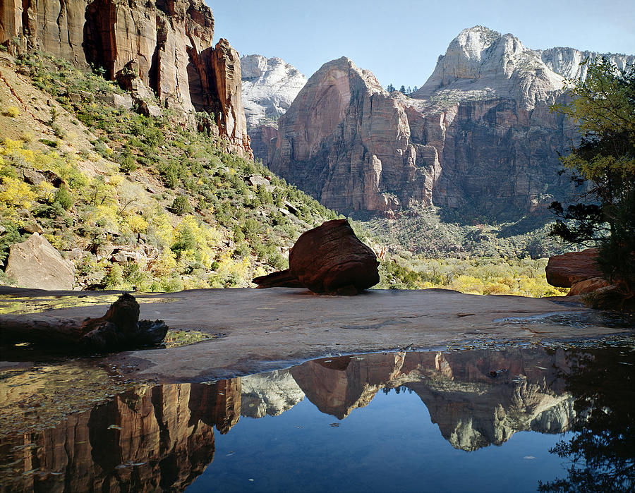 313409-Zion Canyon Reflect  Photograph by Ed  Cooper Photography