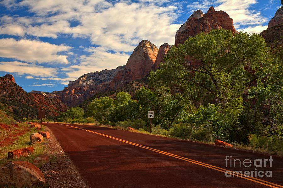Zion Canyon Road Photograph by Adam Jewell
