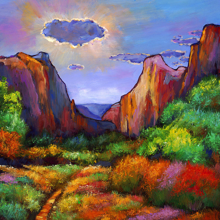 Southwest Landscape Painting - Zion Dreams by Johnathan Harris